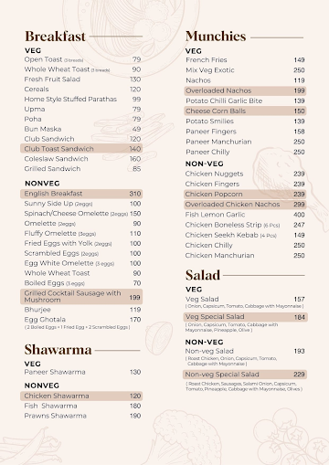 Circle Cafe menu 