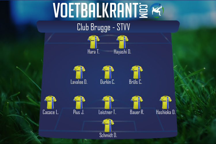 Opstelling STVV | Club Brugge - STVV (15/01/2022)