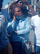 Sibongile Mani outside the East London regional court on Tuesday.