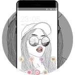 Cover Image of Tải xuống Girly Theme:Stylish Drawing Glamour Girl Wallpaper 1.0.1 APK