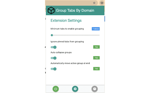 Group Domain Extension Settings 