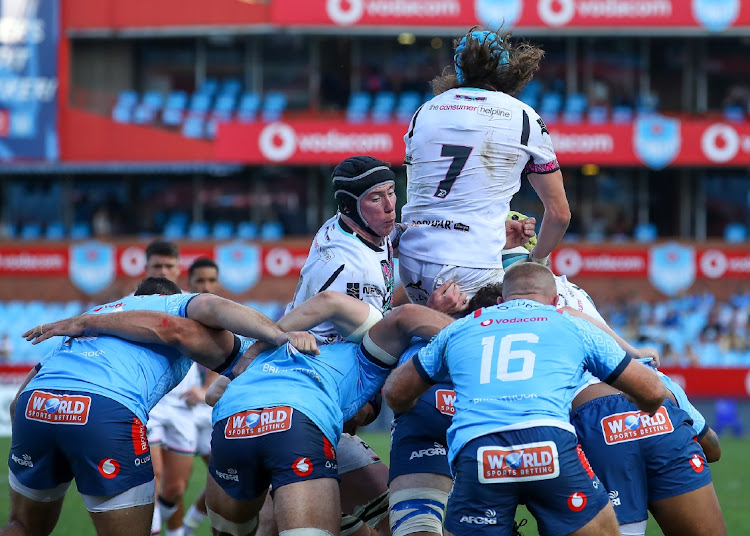 Drive from the Ospreys during the United Rugby Championship match between Vodacom Bulls and Ospreys at Loftus Versfeld in Pretoria, April 27 2024, Picture: Gordon Arons/Gallo Images