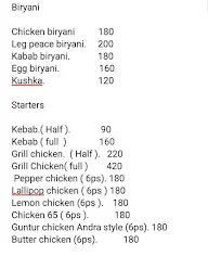 Sri Banashakari Biryani Adda menu 1