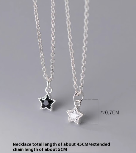 Title 1, S925 Sterling Silver Diamond Five-pointed Star ...