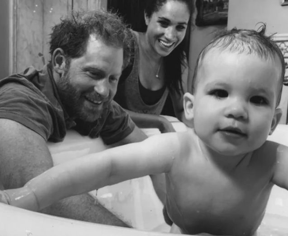 Prince Archie with his parents; Prince Harry and Duchess Meghan