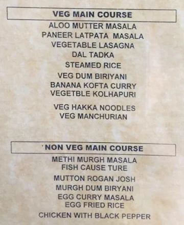 Universal Barbeque menu 