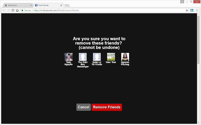 Friends Removal Unfriend All At Once 2017 Chrome Web Store - how to delete roblox friends fast