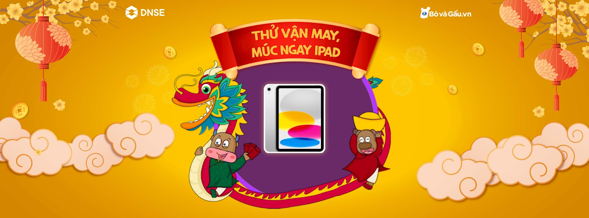 Cơ hội trúng ngay lì xì iPad với Bò và Gấu