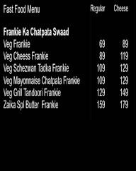 Chef Sangeeta Frankie Special menu 1