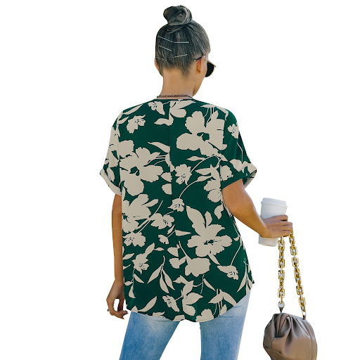 Title 15, European And American Womens Ice Silk Print Lo...