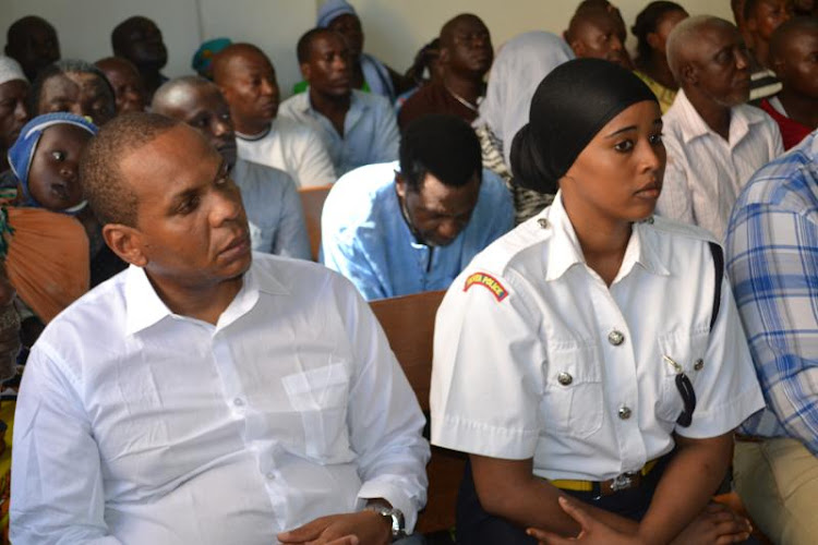 Former Garsen MP Danson Mungatana in a Malindi court yesterday.