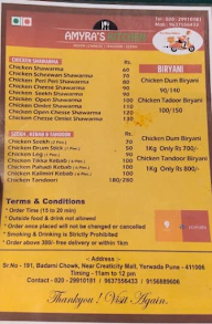 Amyra's Kitchen menu 2