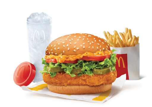 McSpicy Deluxe Chicken Burger + Sprite + Fries (R)