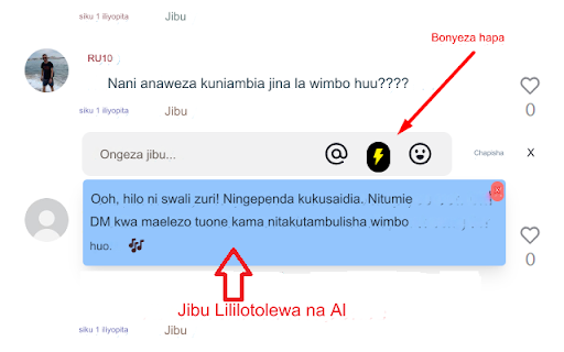 ChatGPT AI kwa TikTok video maoni na ujumbe wa MailMagic