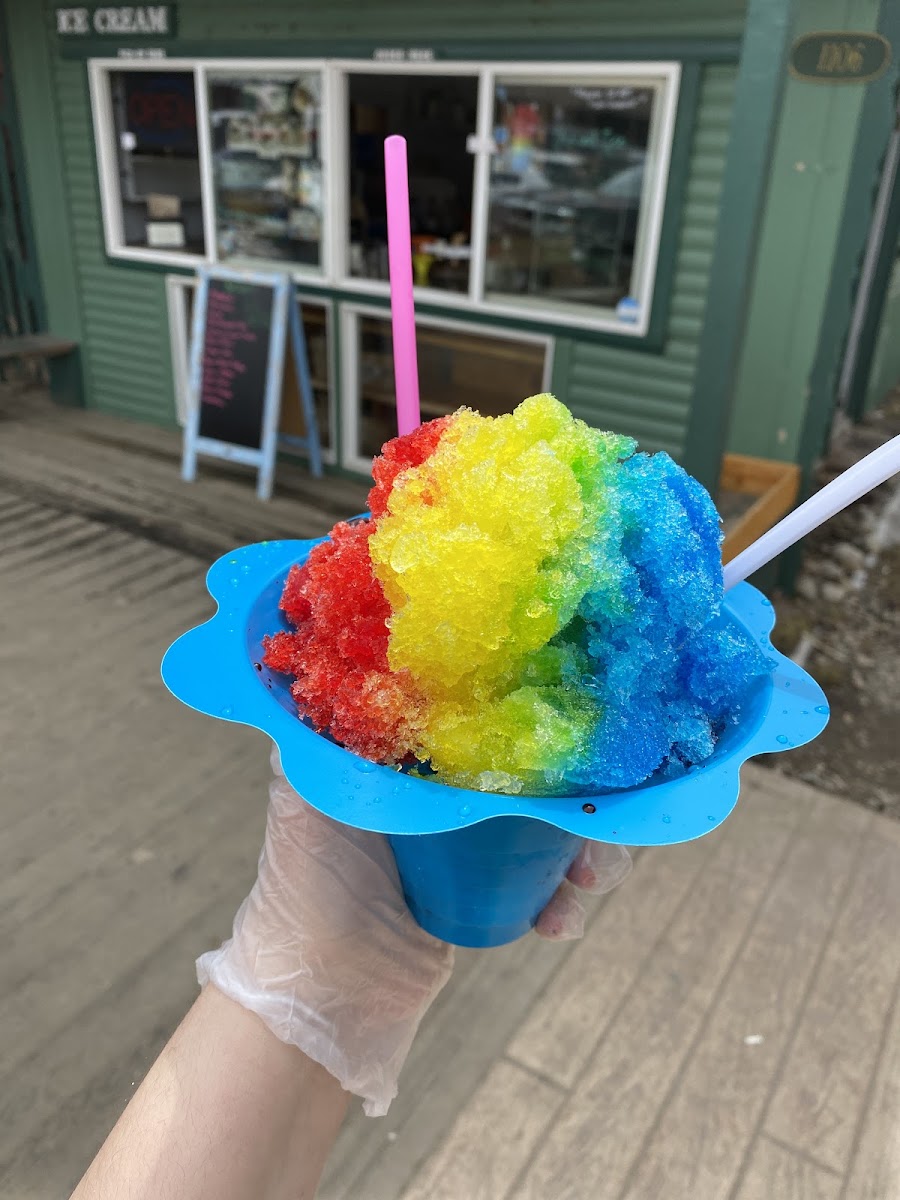 Rainbow snow cone!