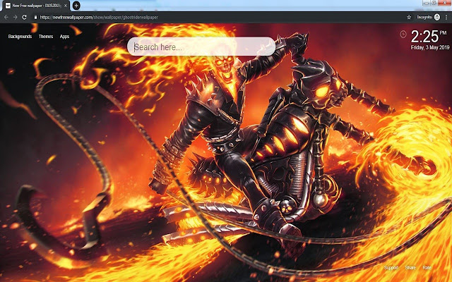 Ghost Rider Wallpaper theme HD New Tab