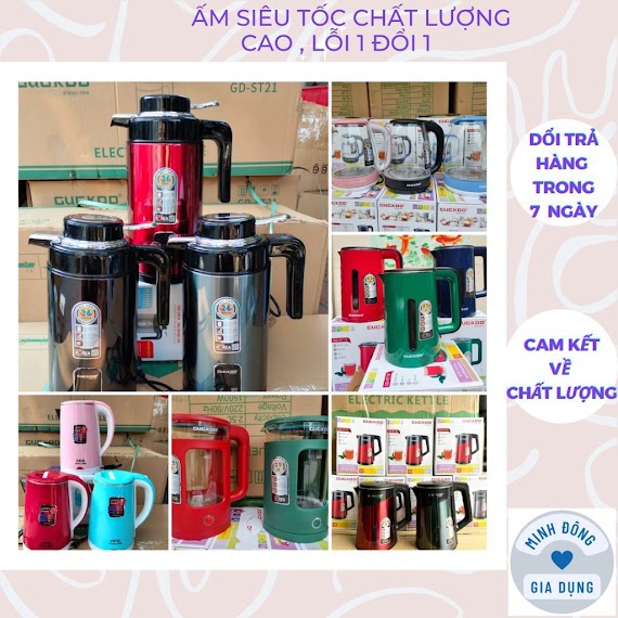 Ấm Siêu Tốc Cuckoo St19 2 Lớp 2.5 Lít , Ấm Đun Nước Siêu Tốc Công Suất Lớn 1500W Bảo Hành 1 Tháng, Lỗi Đổi