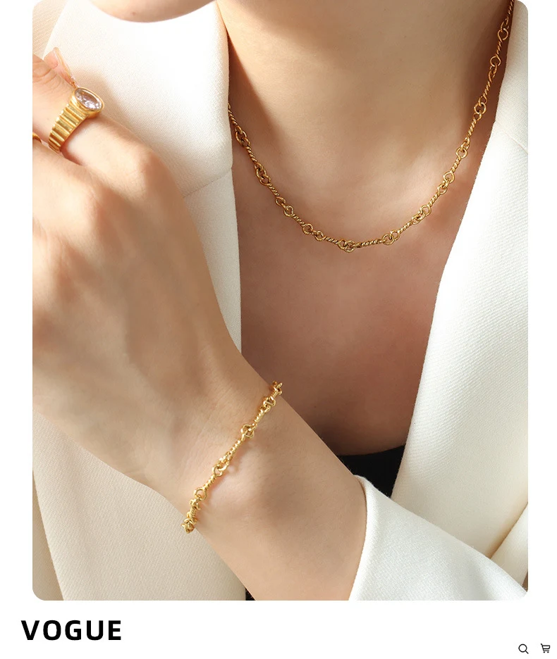 Koperen Ring Gesp Ketting Armband Duurzaam & Stijlvol Sieraad Voor Dames Veelzijdig Draagbaar Perfect voor Dagelijks Gebruik & Speciale Gelegenheden