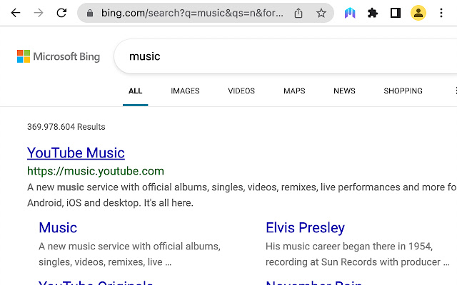 Music Stream Links | Default Search chrome extension