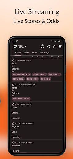 Screenshot Dofu Live NFL NBA MLB NHL NCAA