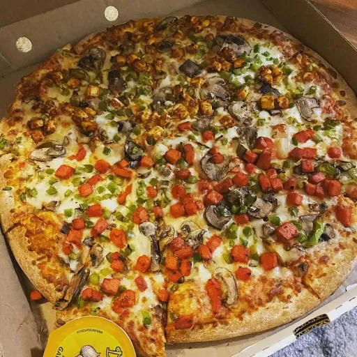 Half & Half Chicken Pizza