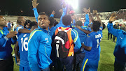 Enyimba FC players (Nigeria) celebrate after reaching the group stages of the African Champions League in April 2016. File photo 