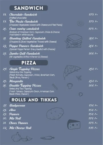 Cafe FUMO menu 