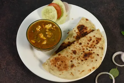 4 Paratha With Egg Chicken Tadka [300 Ml] And Salad