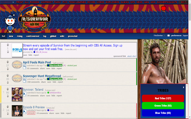 /r/Survivor Tribe Viewer chrome extension