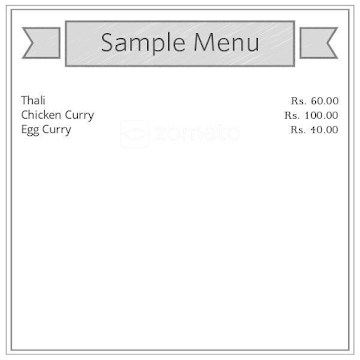 Amrender Tiwari Dhaba menu 