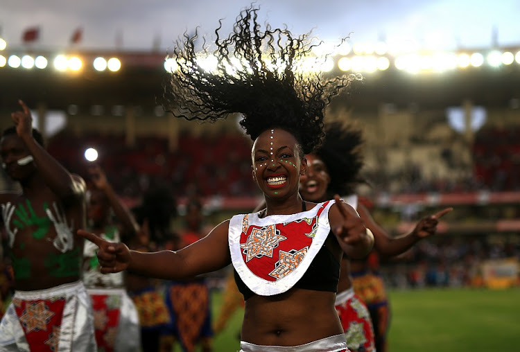 Dancers perform during the opening ceremony of the IAAF Under-18 World Championships in athletics at Kasarani Stadium in Nairobi, Kenya on July 16 2017. Kenya intends to bid to host soccer's 2027 Africa Cup of Nations.