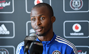 Orlando Pirates striker Terrence Dzvukamanja during media open day at Rand Stadium on May 11, 2023.