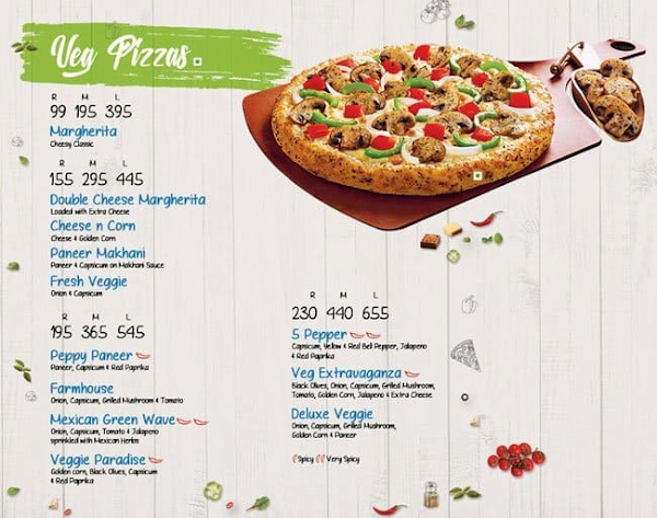 Domino's Pizza menu 