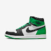 air jordan 1 high black and lucky green