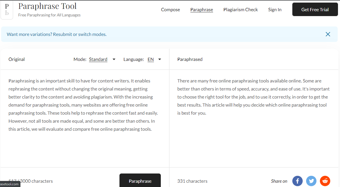 best paraphrasing tool online free quora