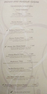 Moti Mahal Delux menu 1