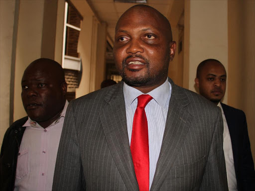 A file photo of Gatundu South MP Moses Kuria at Milimani law courts.