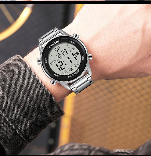 Title 11, Steel Belt Sports Electronic Watch Waterproof M...