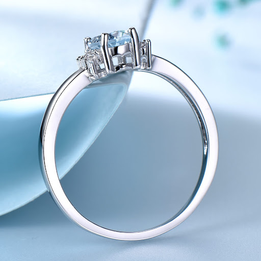Title 4, 925 Sterling Silver Oval Blue Topaz Ring adds e...