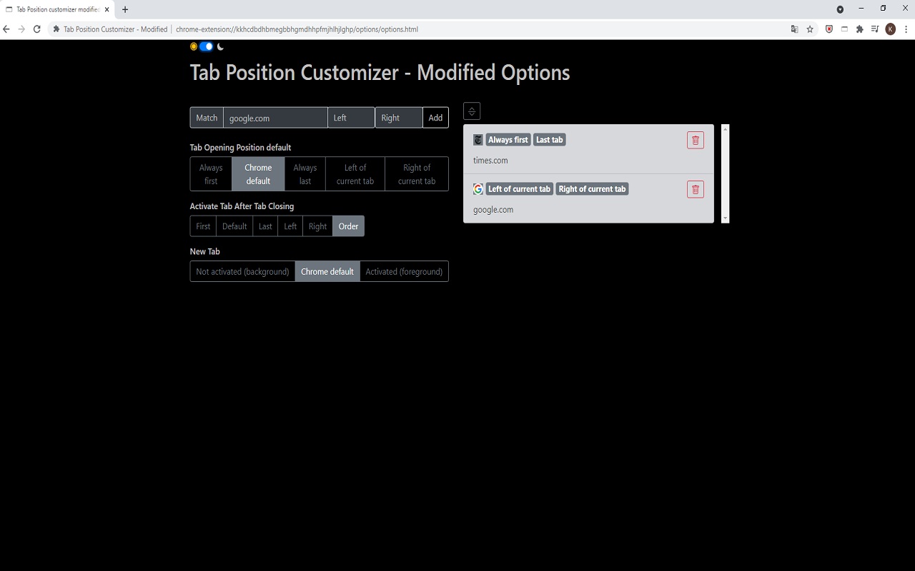 Tab Position Customizer - Modified Preview image 3