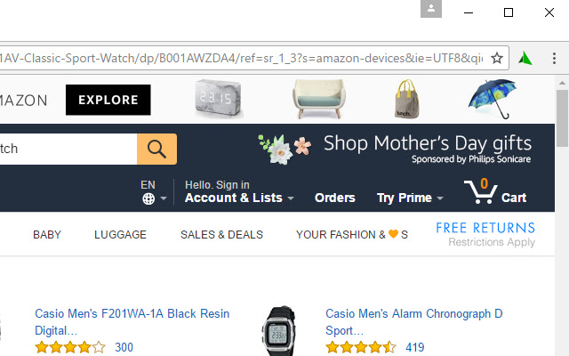 Amazon To Backpack chrome extension