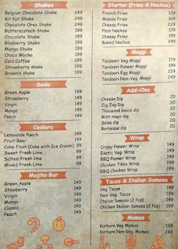 Pizza Exp 24/7 menu 