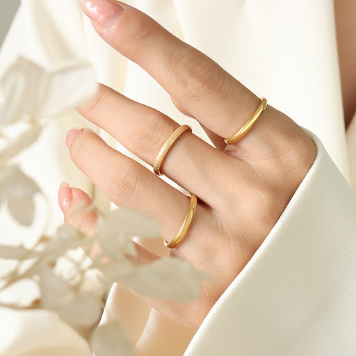 Title 5, Titanium Steel Fashion Matte Set Ring. Durable ...