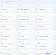 Vijaya Durga Mess menu 1