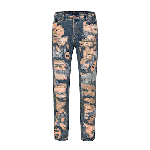 Title 2, God Cow Embroidered Patch Destruction Cow Jeans...