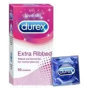 Durex Extra Ribbed Condom - 10 pcs