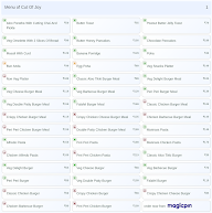 Cut Of Joy menu 1