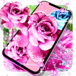 Cover Image of 下载 Rose pink water drop live wallpaper 12.1 APK