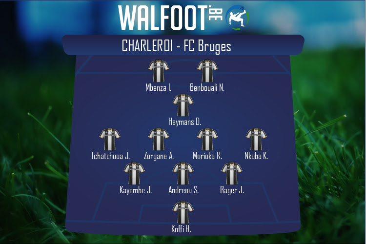 Composition Charleroi | Charleroi - FC Bruges (26/08/2022)