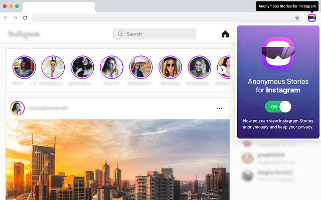 Anonymous Stories for Instagram chrome extension